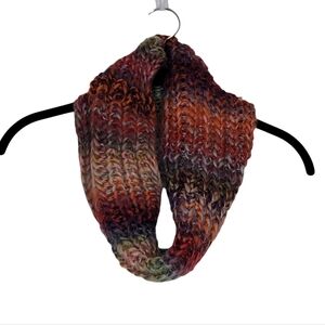 Rainbow knit snood multi color